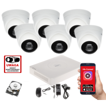 ZESTAW MONITORINGU IP HIKVISION DS-7108NI-Q1/8P (D) + 6x DS-2CD1321-I (F) 2MPX 2.8mm IR30 1TB